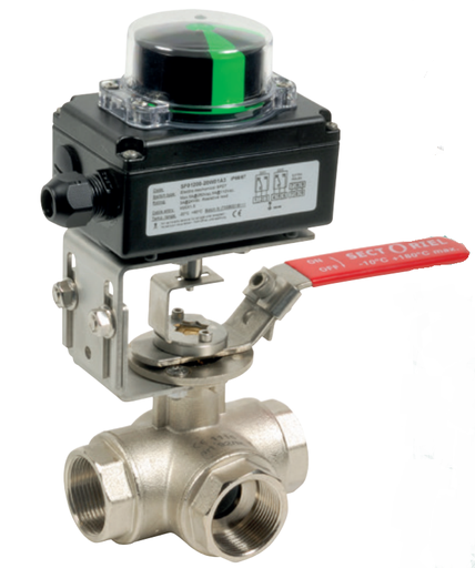 3 Way Brass ball valves - Industry BALL VALVES WITH LIMIT SWITCH 513 XS-L 514 XS-T brass ball valve + LSB 513LSB