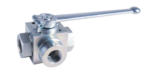 Carbon steel 3 Way ball valve. HIGH PRESSURE 721 CSBV. 1PC -L-port BSP HP +ISO 721ZA