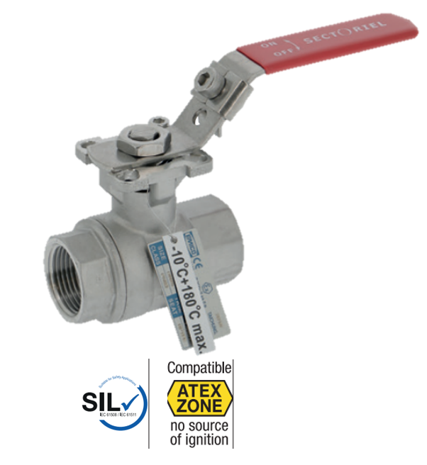 Stainless steel ball valve. 2 PIECE BODY - ISO PAD 715XS SSBV. 2PC BSP FF +ISO 715 XS