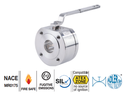 Stainless steel ball valve ADLER 770 SSBV. WAFER RF PN16 +ISO 770