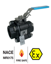 Carbon steel ball valve MARS VALVE 361 BA AIT/I/FS-361ATI-3 piece body - ISO pad - Fire safe