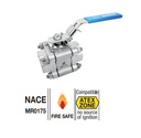 Stainless steel ball valve BW MARS VALVE 362 BA IIT/I/FS-362ITI-3 piece body - ISO pad - Fire safe