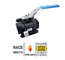 Carbon steel ball valve NPT MARS VALVE 364 BA AIT-364ATF-3 piece body - ISO pad - Fire safe