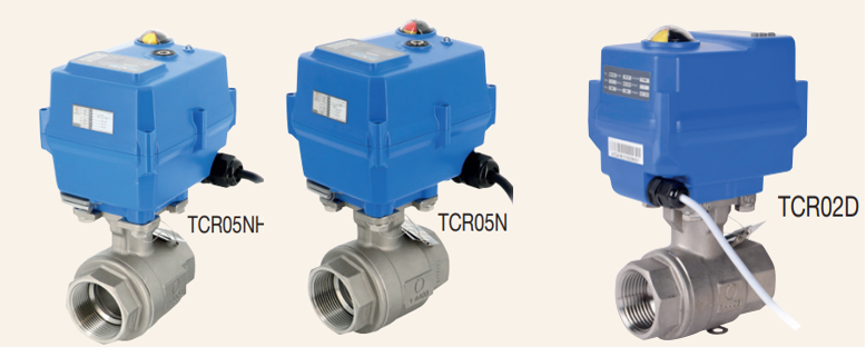 Electric actuated stainless steel ball valves TCR series 715 XS + TCR ELECTRIC ACTUATED 715XTC