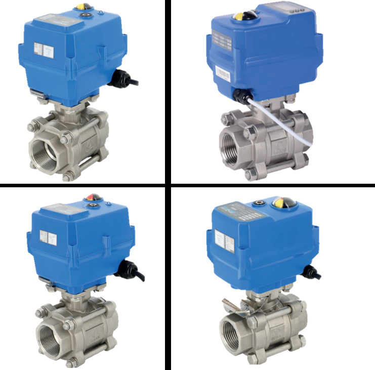 Electric actuated stainless steel ball valves TCR series 746-5-3 XS + TCR ELECTRIC ACTUATED 746XTC