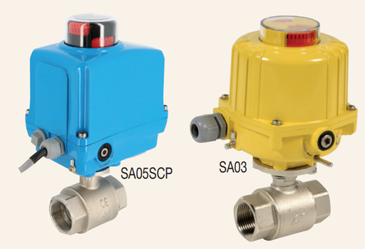 Electric actuated 2 Way brass ball valves SA/NA series 502 xs+ SA05 ELECTRIC ACTUATED 502xs+S5