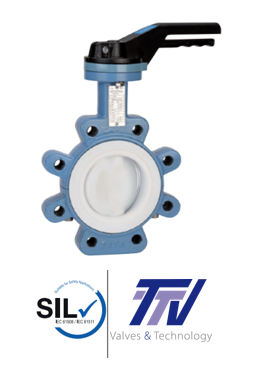 Butterfly valves Concentric - GGG50 body - TTV 1165 DI Butterfly Valve L PTFE/PTFE 1165