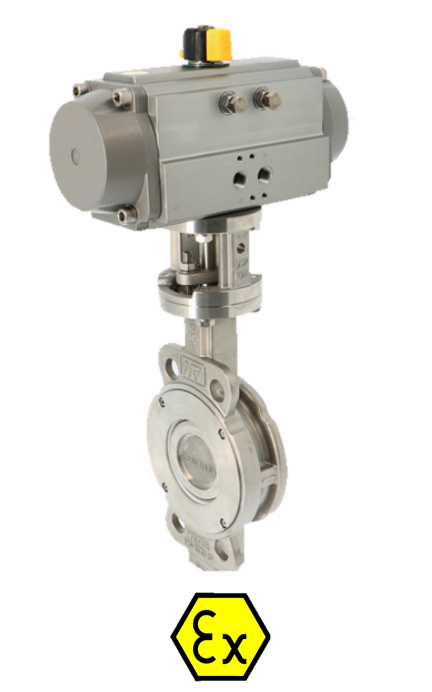 Pneumatic actuated valves D.Off. Butterfly Valve + ALPHAIR act. 1119 + RE/RES PNEU ACT 1119RE