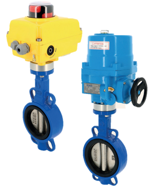 Electric actuated cast iron butterfly valves GG25 Butterfly Valve SA/NA series 1121 + NA ELEC. ACT. 1121NA