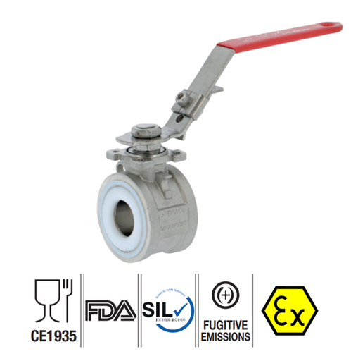 Manual valves for food 3pc ball valves rotating ends BODY ELIT stainless steel ball valve TFM ELIT