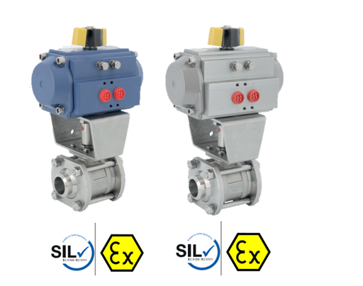 Actuated valves for food Pneumatic actuated ball v. ELSA + RE/RES PTFE PNEU. ACT. EL+REP