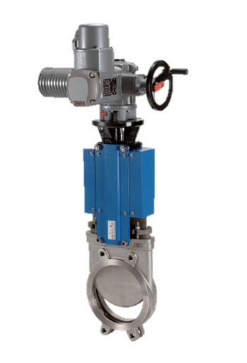 Electric actuated valves El. act. knife gate v. Auma 172 + SA ELEC. ACT. MULTI T. 172AUM