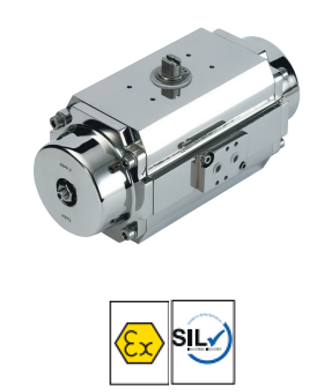 Pneu. actuated v. components Alphair actuators API - St. Steel double acting API