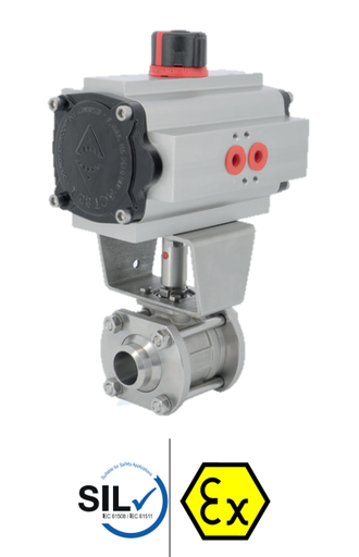 Actuated Ball valves for food Pneumatic actuated ELSA + ADA/ASR PNEU. ACT. ELS+AC