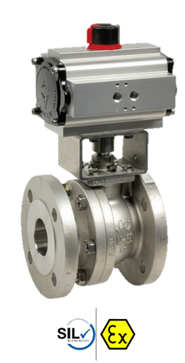 540/516 IIGF - Pneumatic actuated stainless steel ball valve