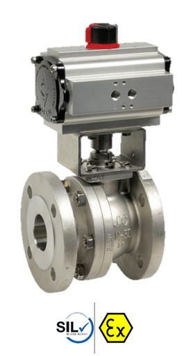 540/516 IIS - Pneumatic actuated stainless steel ball valve