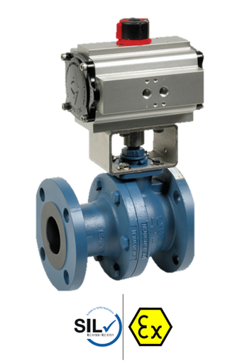 515 AIT - Pneumatic actuated carbon steel ball valve