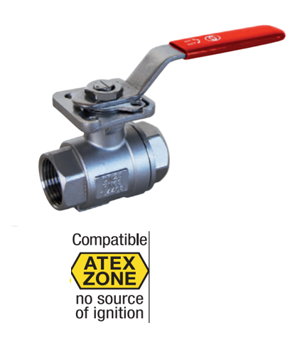 Stainless steel ball valve. 2 PIECE BODY - ISO PAD 733 SSBV. 2PC BSP FF +ISO 733