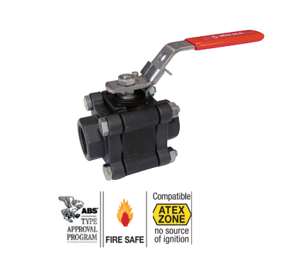 Carbon steel ball valve. 3 PIECE BODY - ATEX - FIRESAF 702 CSBV. 3PC +ISO FIRE SAFE 702