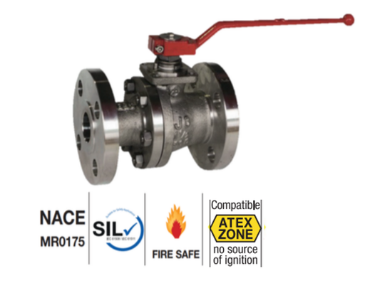 Stainless steel ball valve JC VALVES 530IIT Stainless steel ball valve 530 IIT- Flanged RF ANSI 300