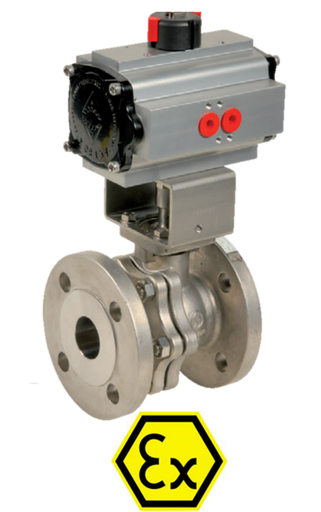 Pneumatic actuated stainless steel ball valves+ ACTREG 753 + ADA/ASR PNEU ACT 753+AC-Split body