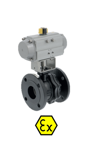 Pneumatic actuated carbon steel ball valves + ALPHAIR RE 756 + RE/RES PNEU ACT 756+RE-SPLIT BODY