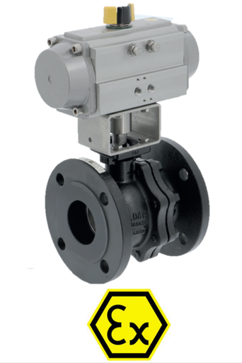 Pneumatic actuated carbon steel ball valves + ALPHAIR RE 768 + RE/RES PNEU ACT 768+RE-SPLIT BODY