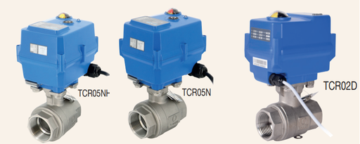 Electric actuated stainless steel ball valves TCR series 715 XS + TCR ELECTRIC ACTUATED 715XTC