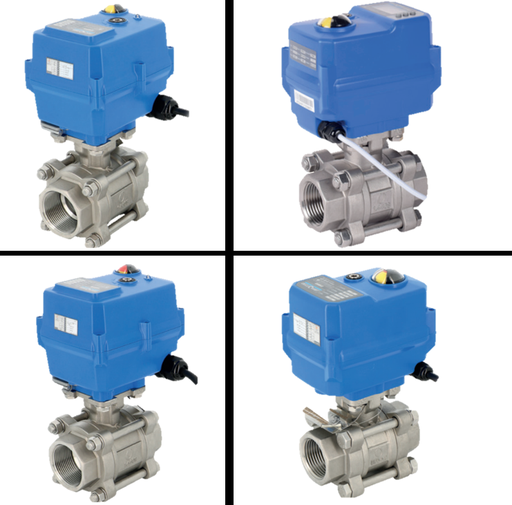 Electric actuated stainless steel ball valves TCR series 746-5-3 XS + TCR ELECTRIC ACTUATED 746XTC