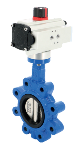 Pneumatic actuated cast iron butterfly valves GG25 Butterfly Valve + ACTREG act. 1133 + ADA/ASR PNEU ACT 1133AC
