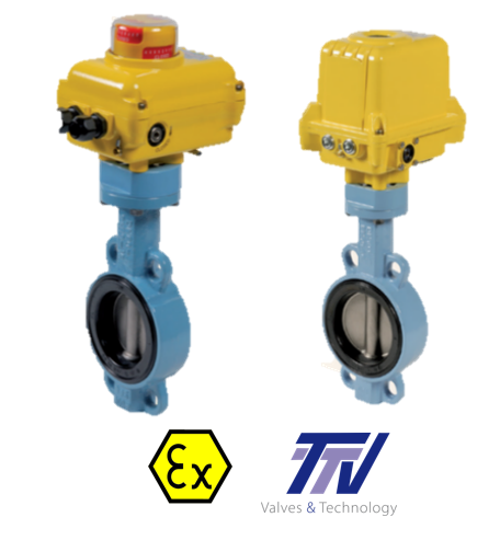 Electric actuated ductile iron butterfly valve TTV SA/NA series 1141 + NA ELEC. ACT. 1141NA