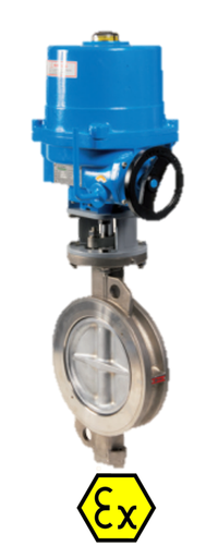 Wafer - Electric actuated stainless steel double offset butterfly valve NA series 1116 + NA(X) ELEC. ACT. 1116NA